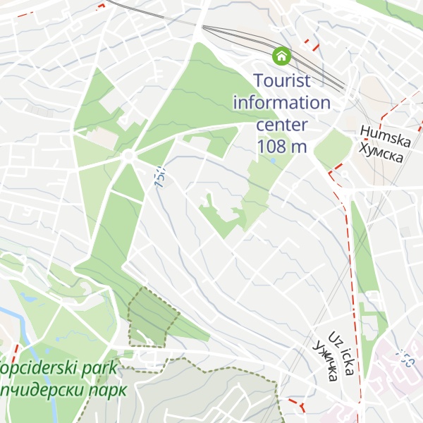 Map of Topčidersko Brdo