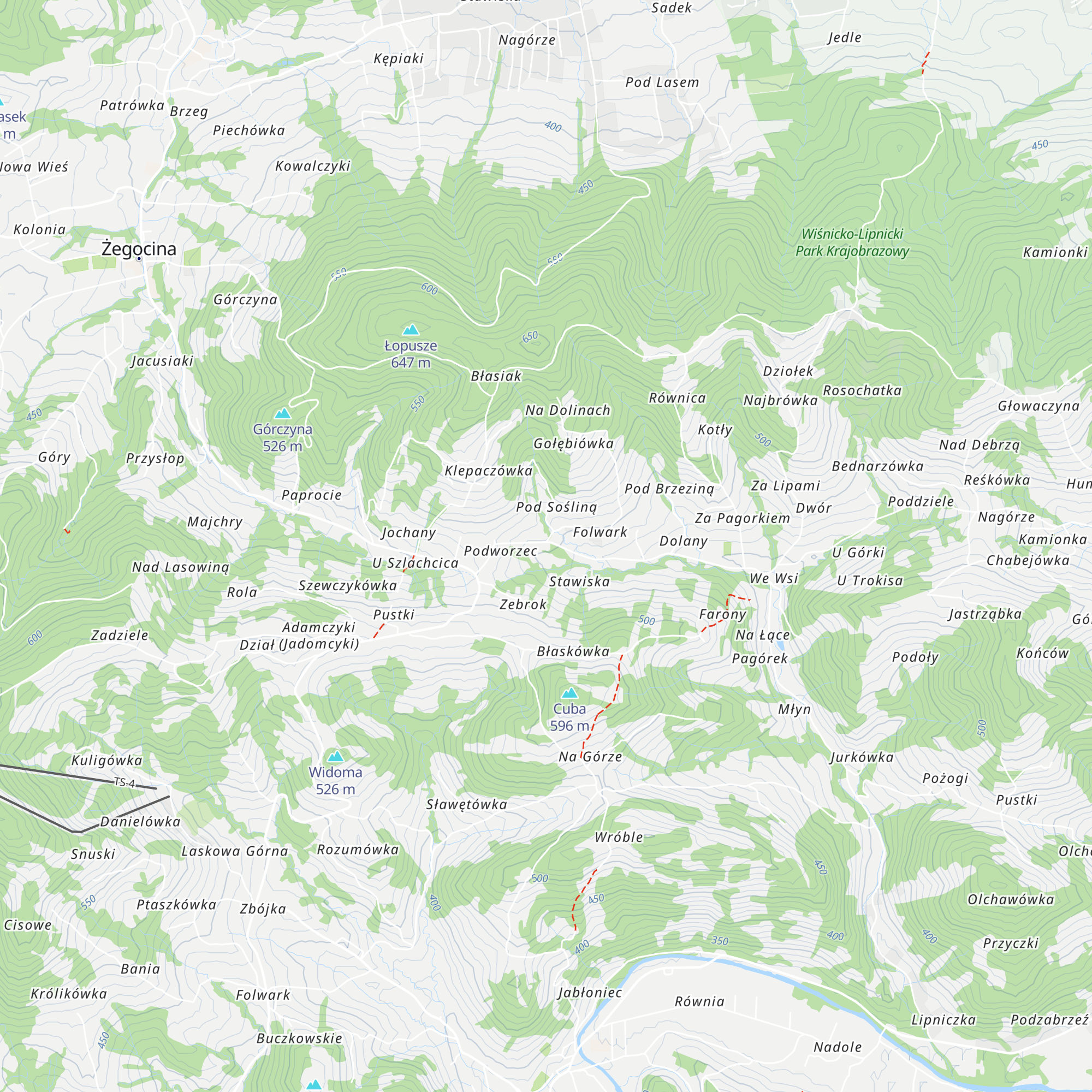 Schronisko młodzieżowe w Rozdzielu map