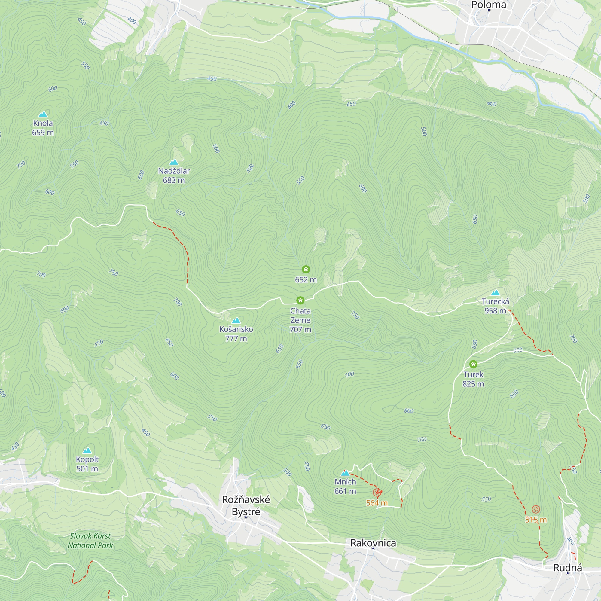 Chata Zeme map