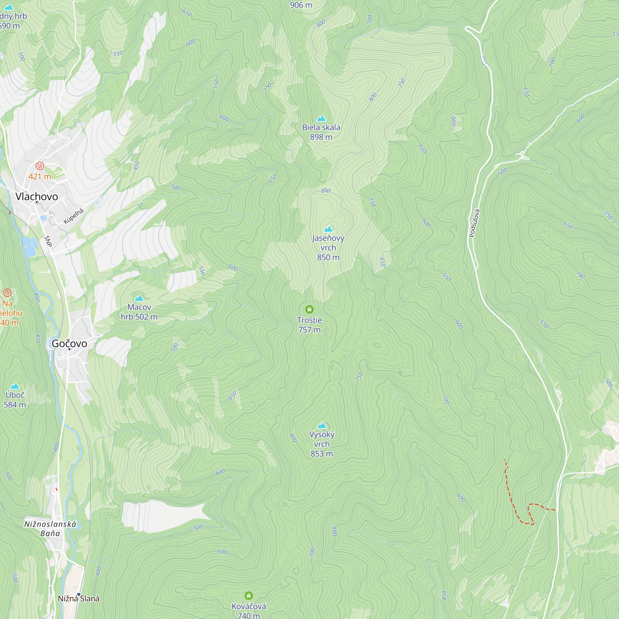 Trostie map