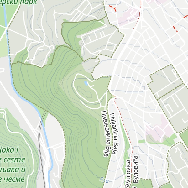 Map of Dedinje