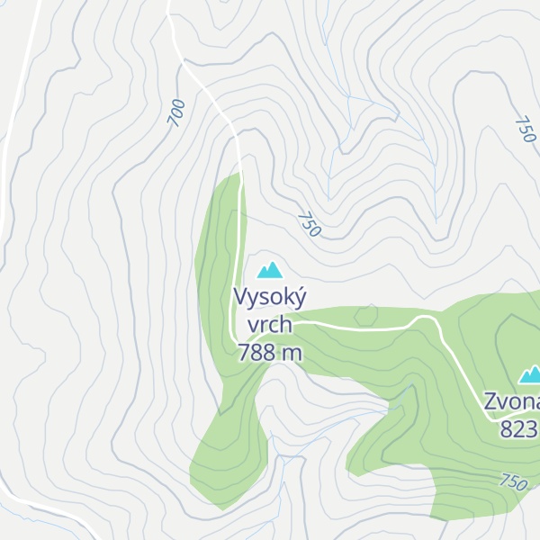 Map of Vysoký vrch