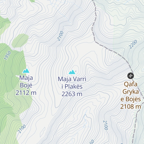 Map of Maja Varri i Plakës