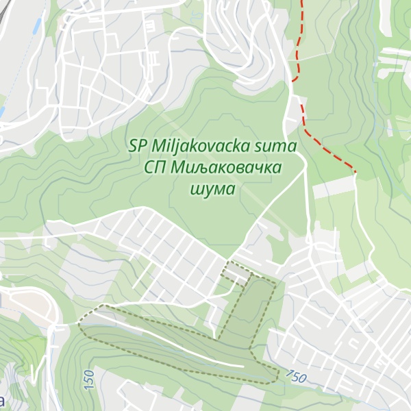 Map of Miljakovac