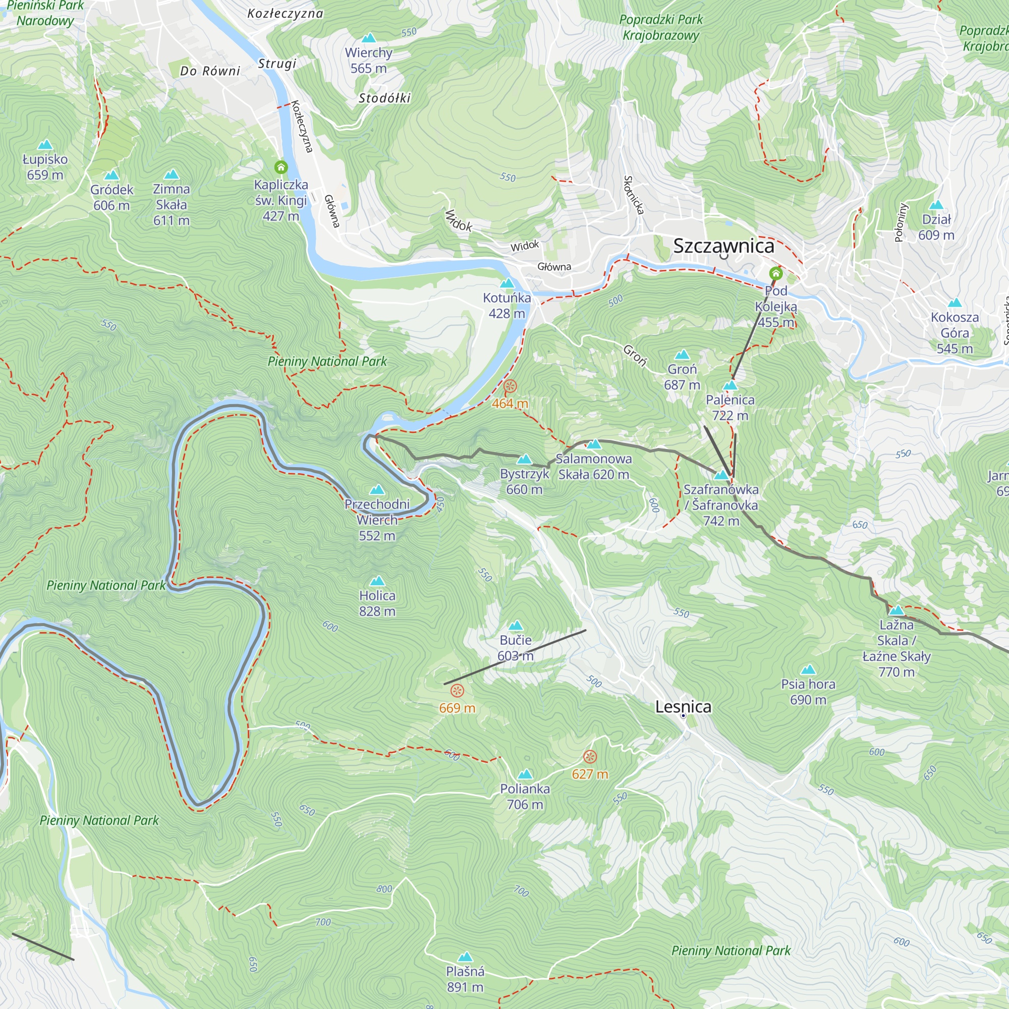 Pieniny map