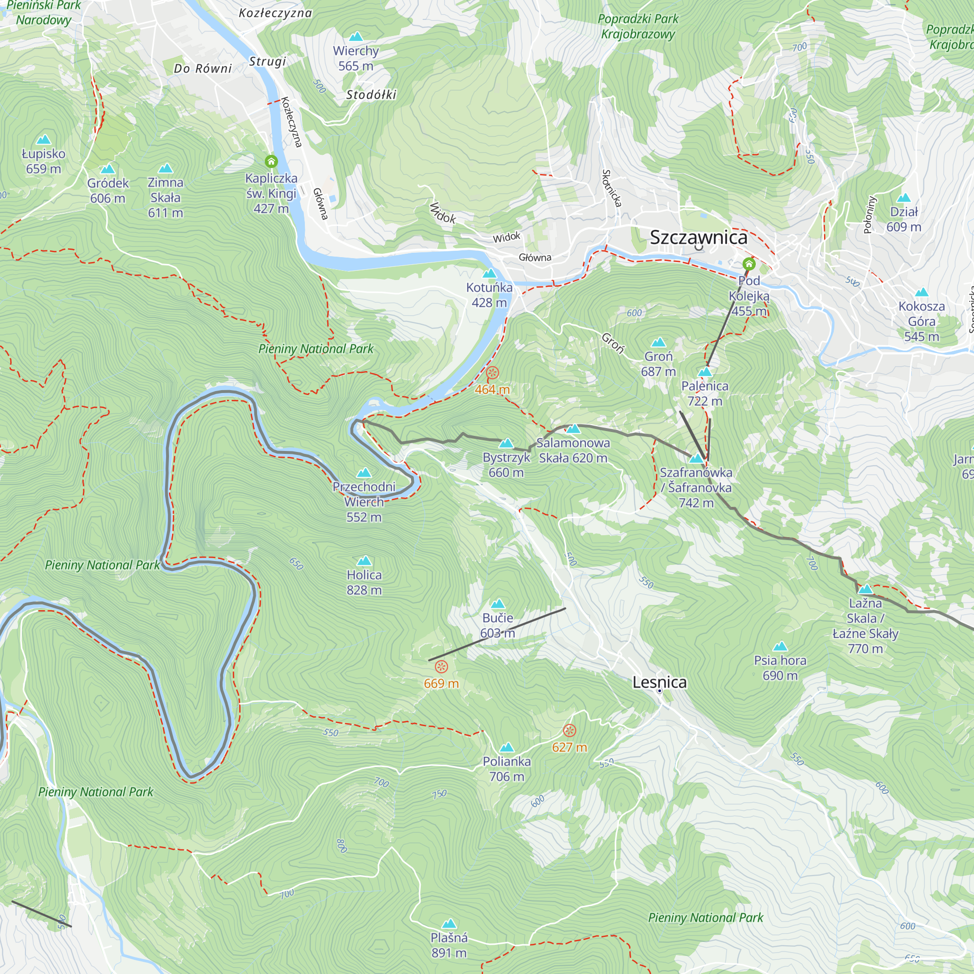 Pieniny map
