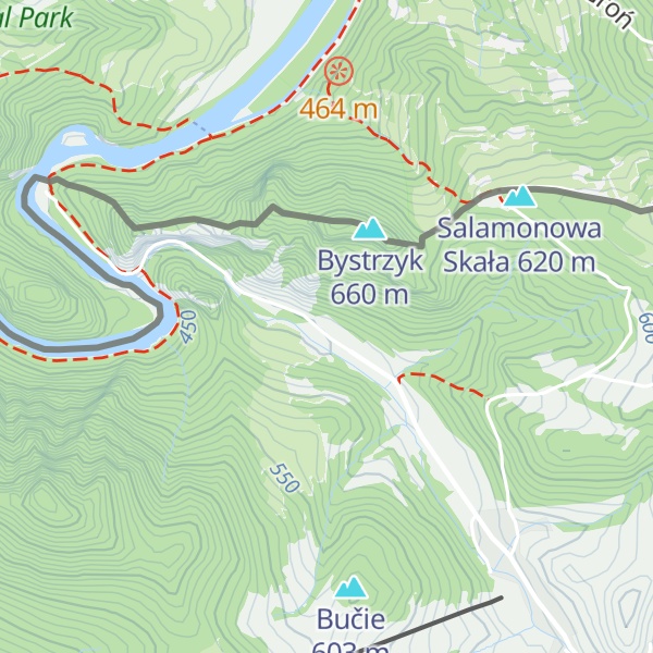Map of Pieniny