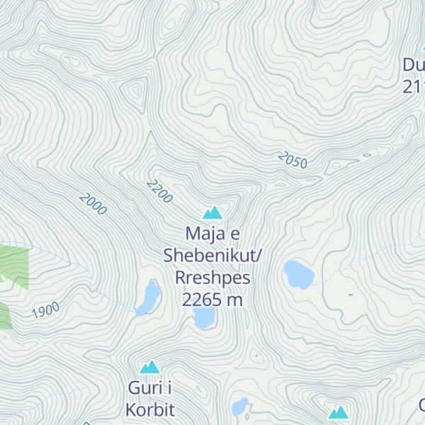 Map of Maja e Shebenikut/Rreshpes