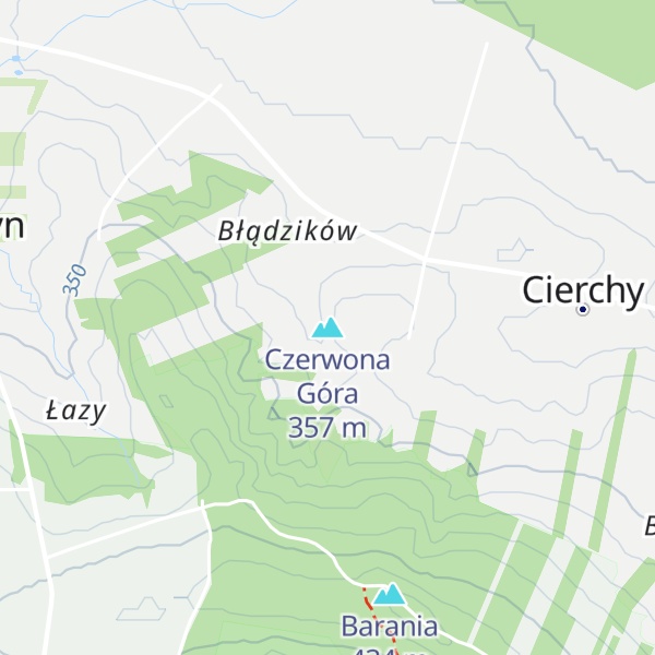 Map of Czerwona Góra