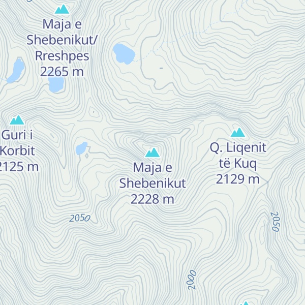 Map of Maja e Shebenikut