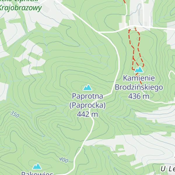 Map of Paprotna (Paprocka)