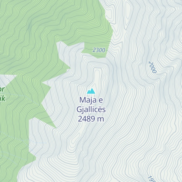 Map of Maja e Gjallicës