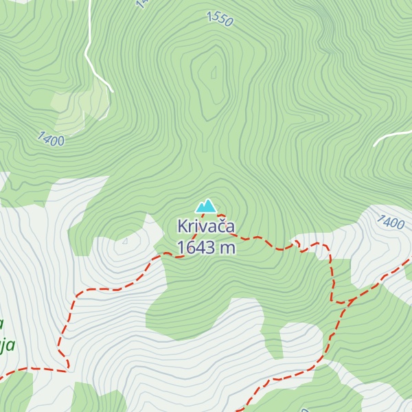 Map of Krivača