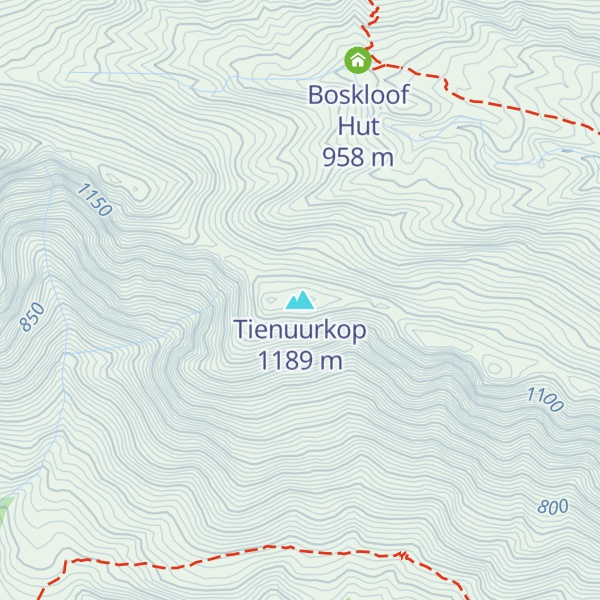 Map of Tienuurkop