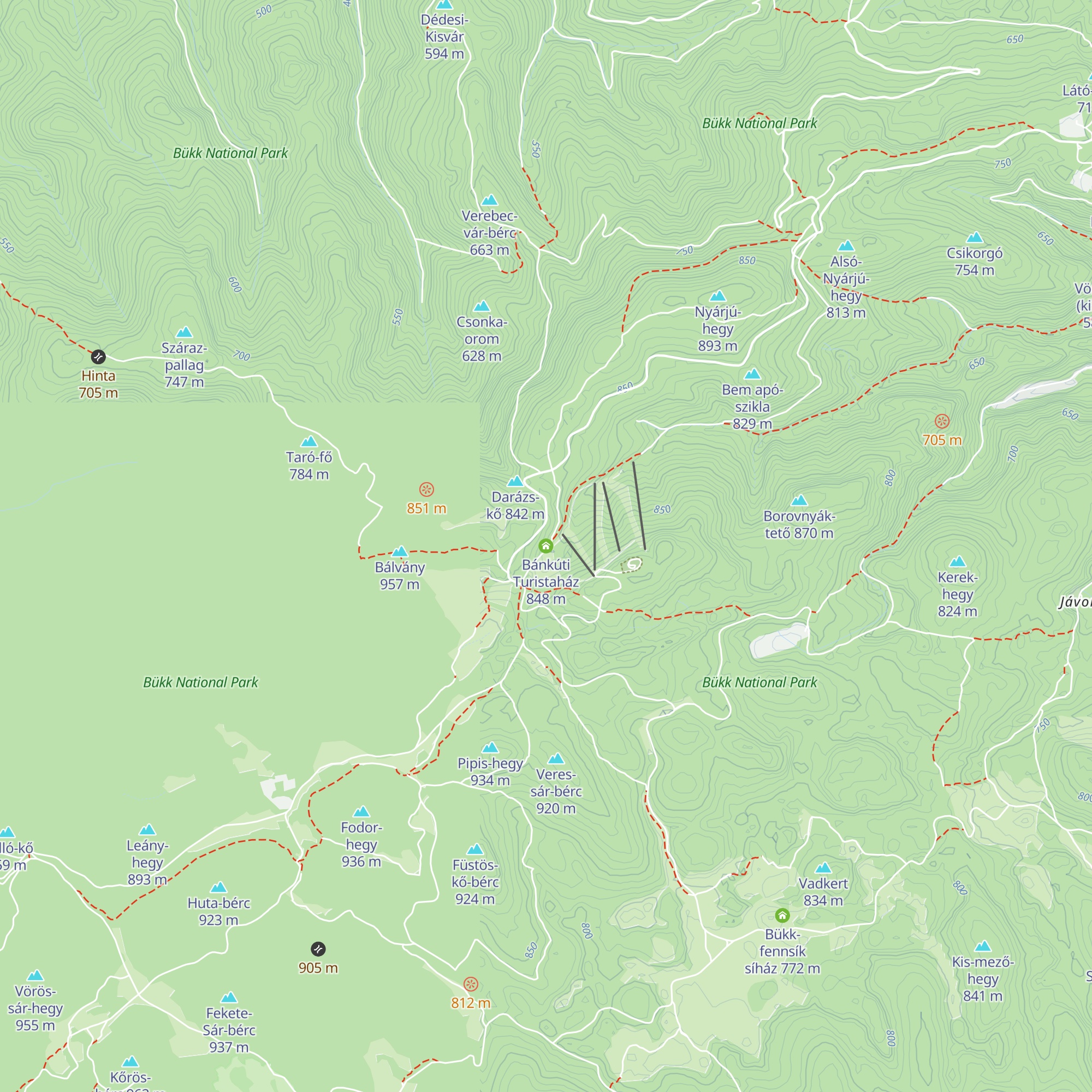 Bánkúti Turistaház map