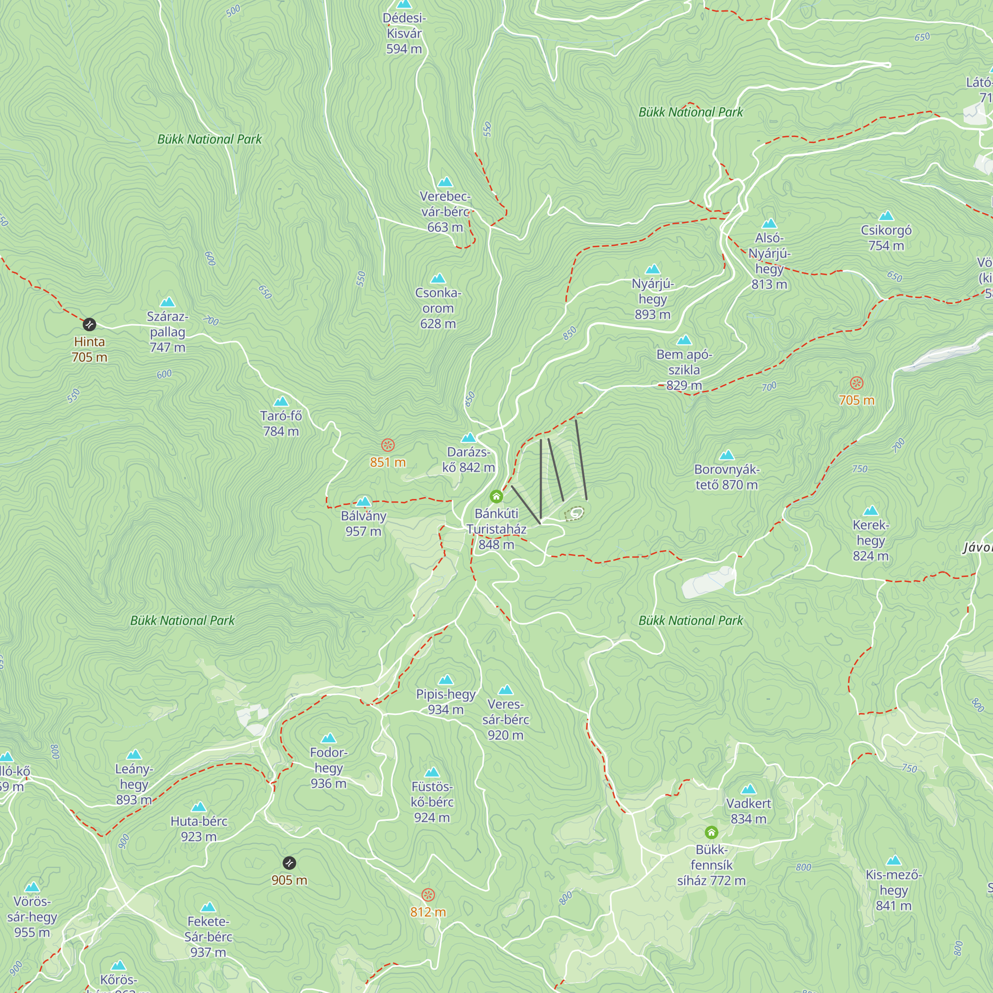 Bánkúti Turistaház map