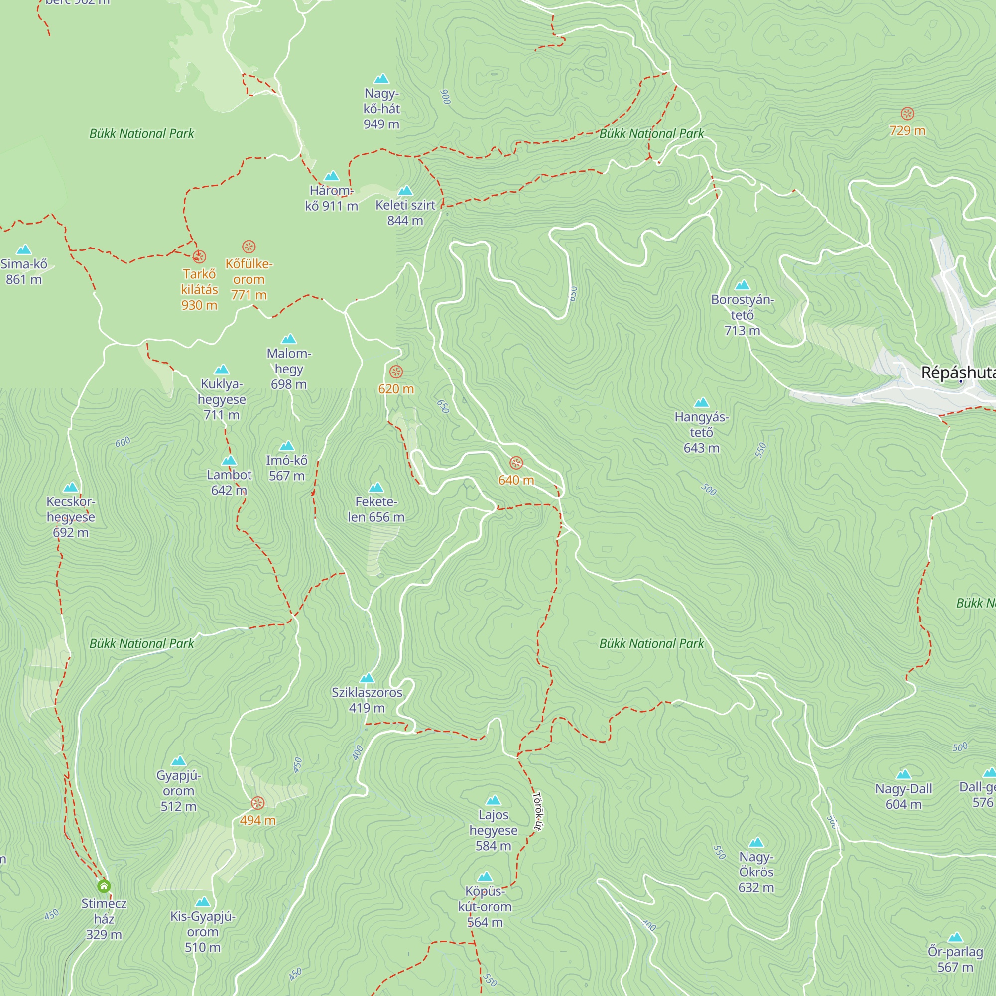 Tamás kúti turistaház map