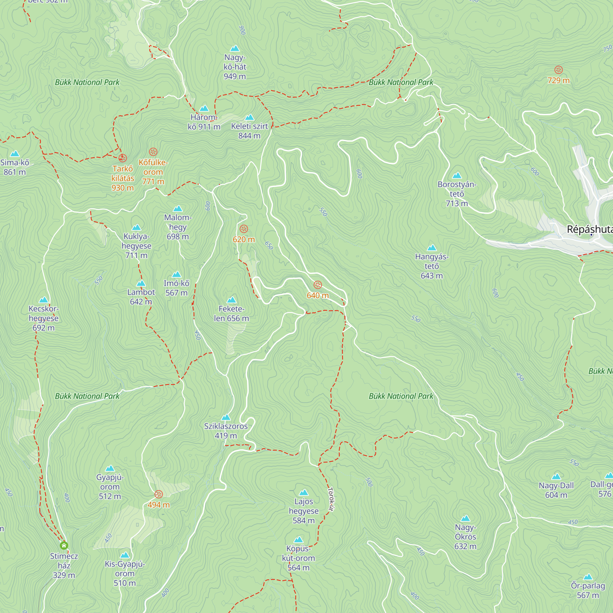 Tamás kúti turistaház map