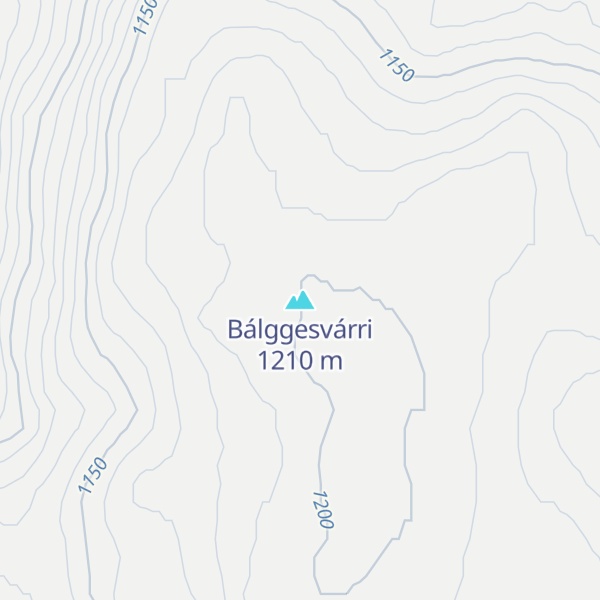 Map of Bálggesvárri