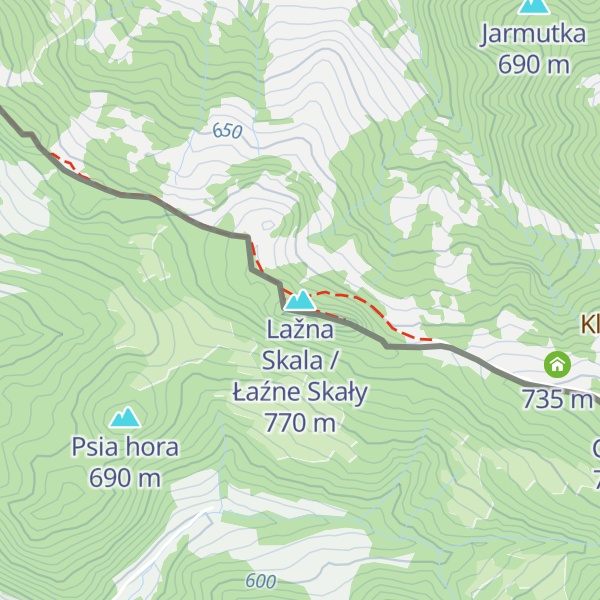 Map of Lažna Skala / Łaźne Skały