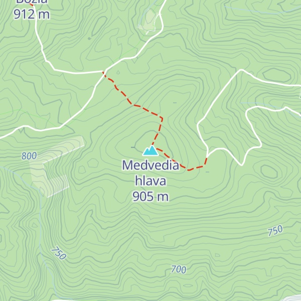 Map of Medvedia hlava