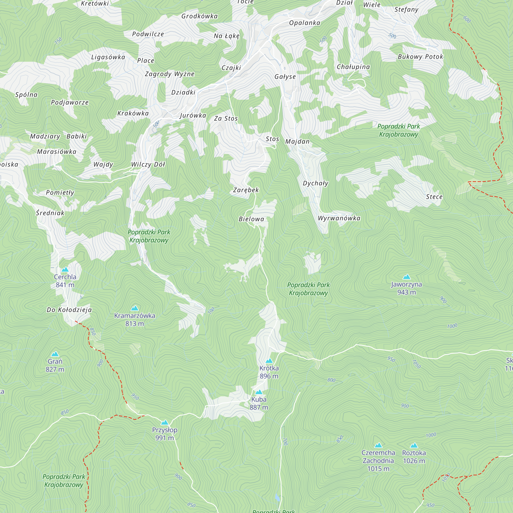 Chata na Bucniku map