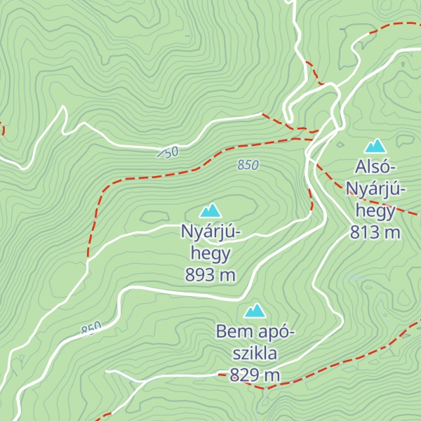 Map of Nyárjú-hegy