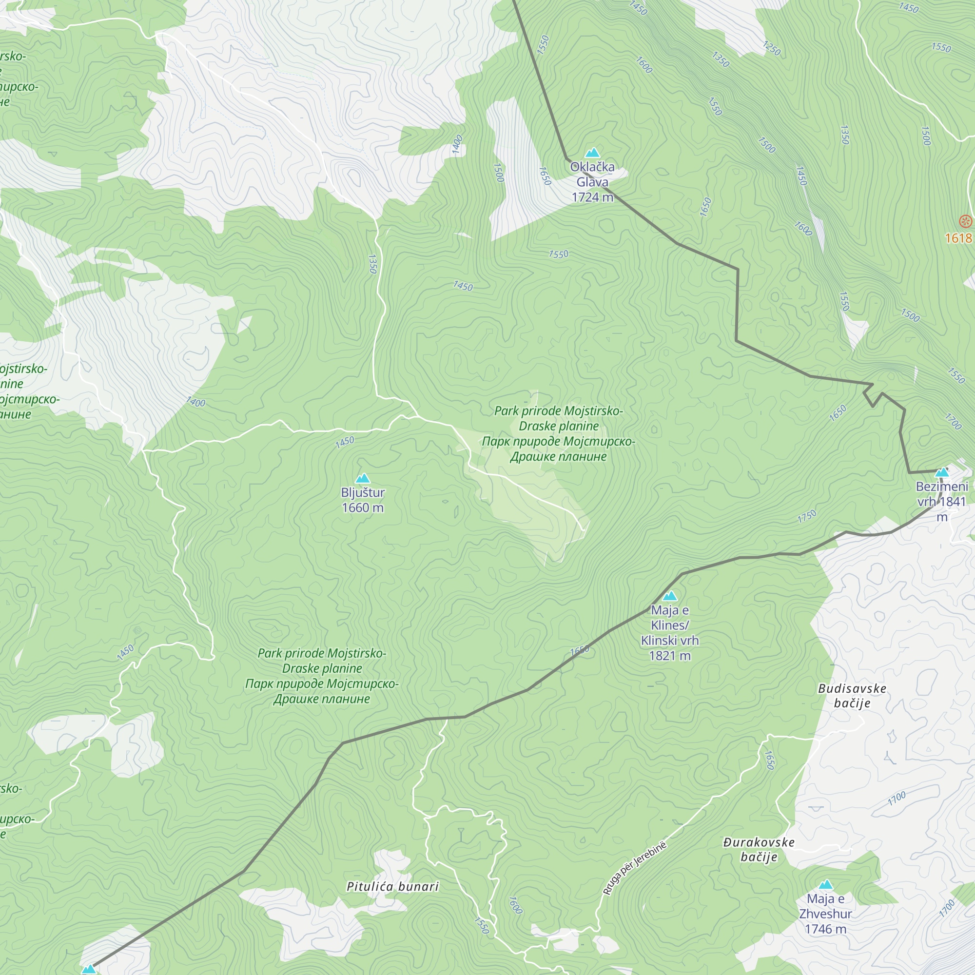Via Dinarica map