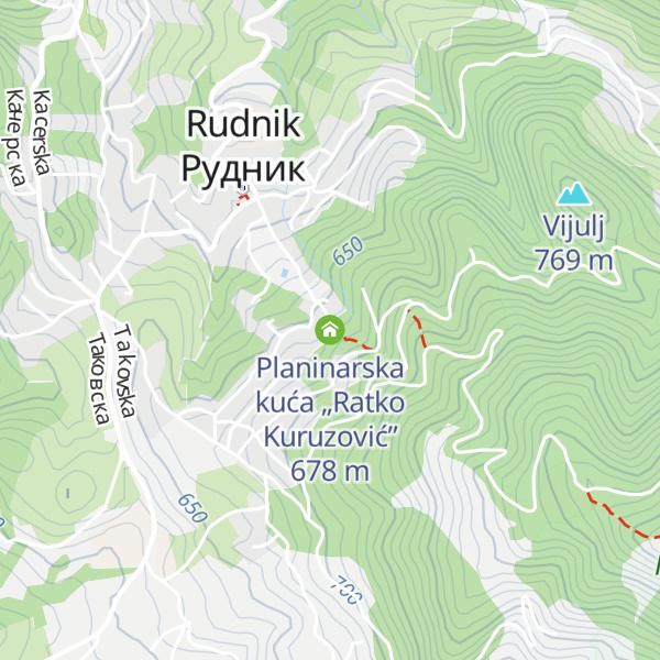 Map of Planinarska kuća „Ratko Kuruzović”