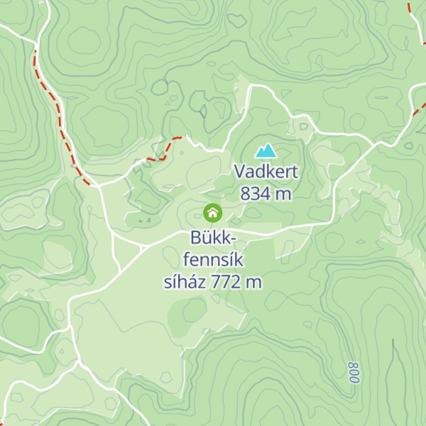 Map of Bükk-fennsík síház