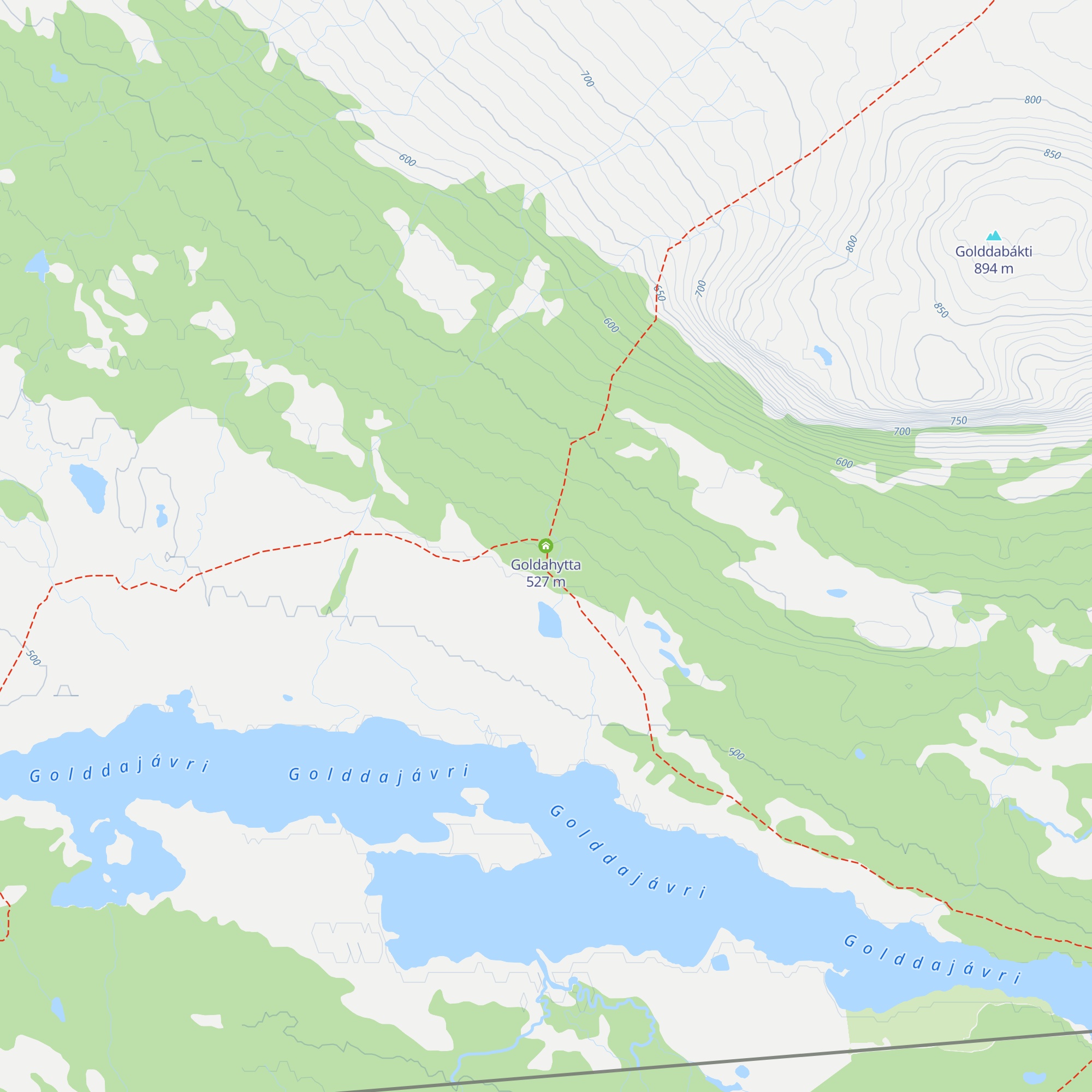 Goldahytta map