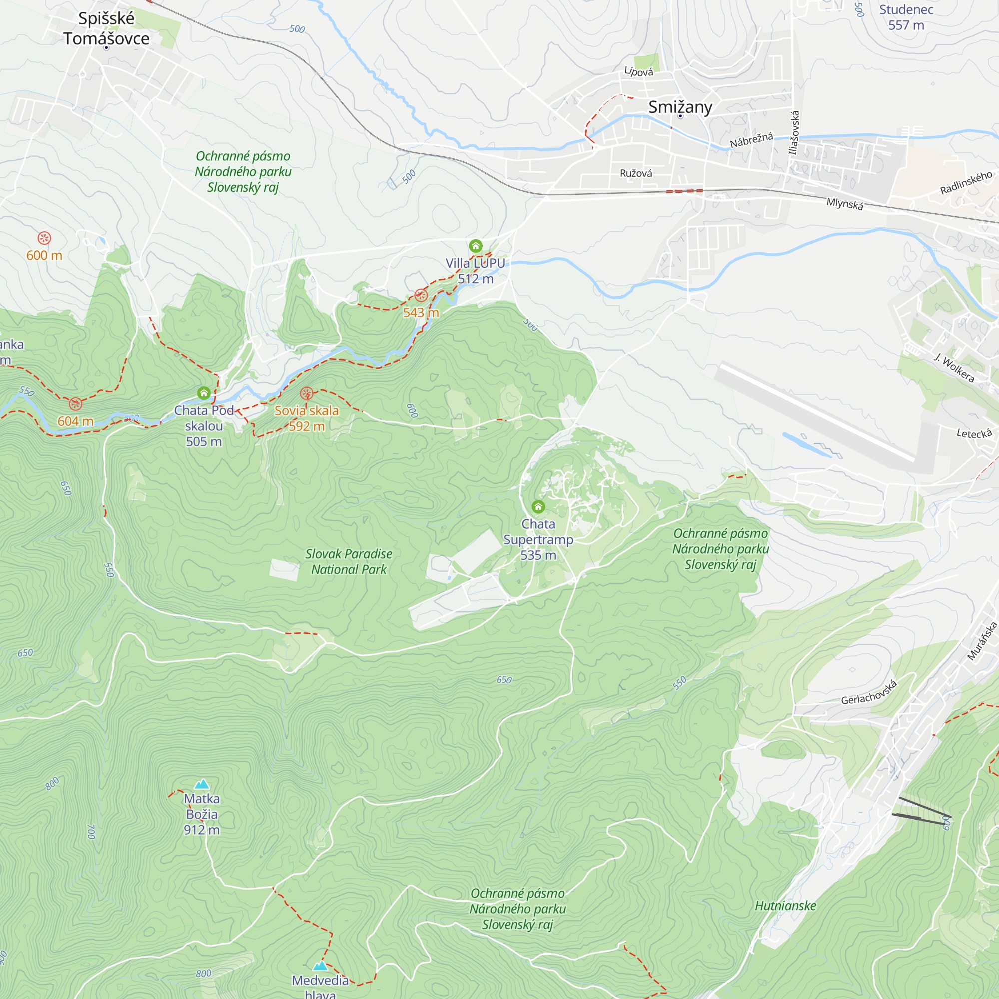 Chata Malý Sokol map