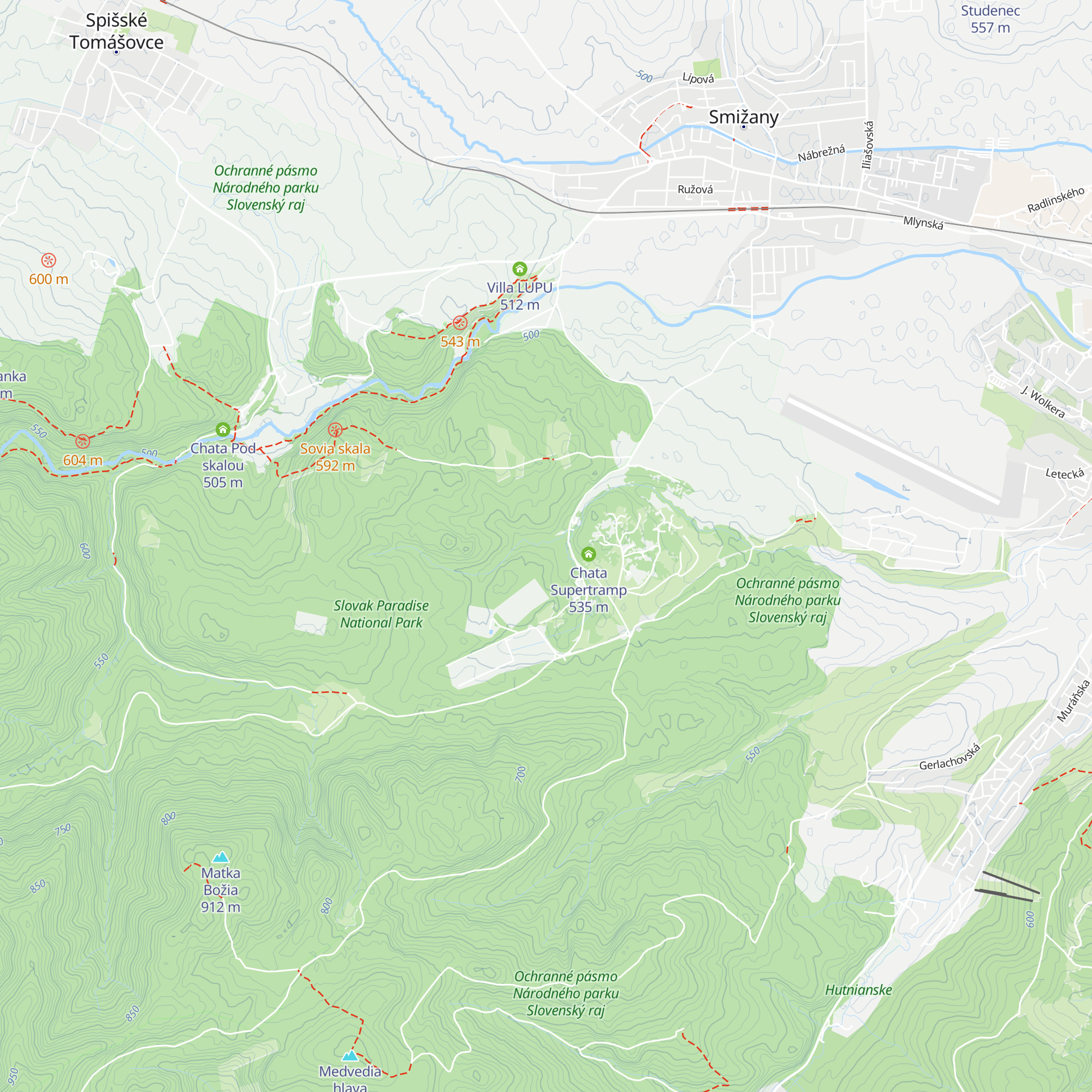 Chata Malý Sokol map