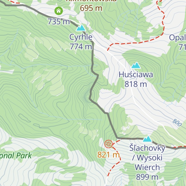 Map of Rabsztyn / Rabštín
