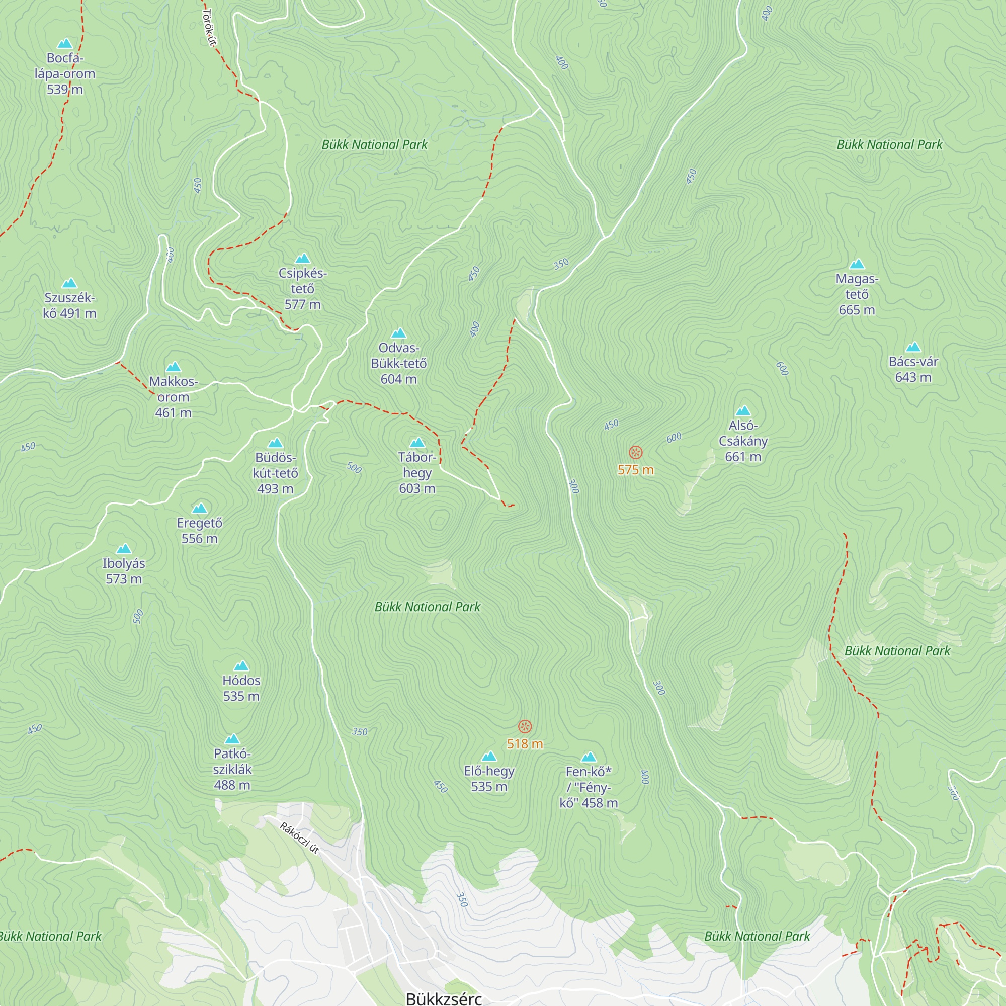 Ódorvár esőbeálló és bivakház map