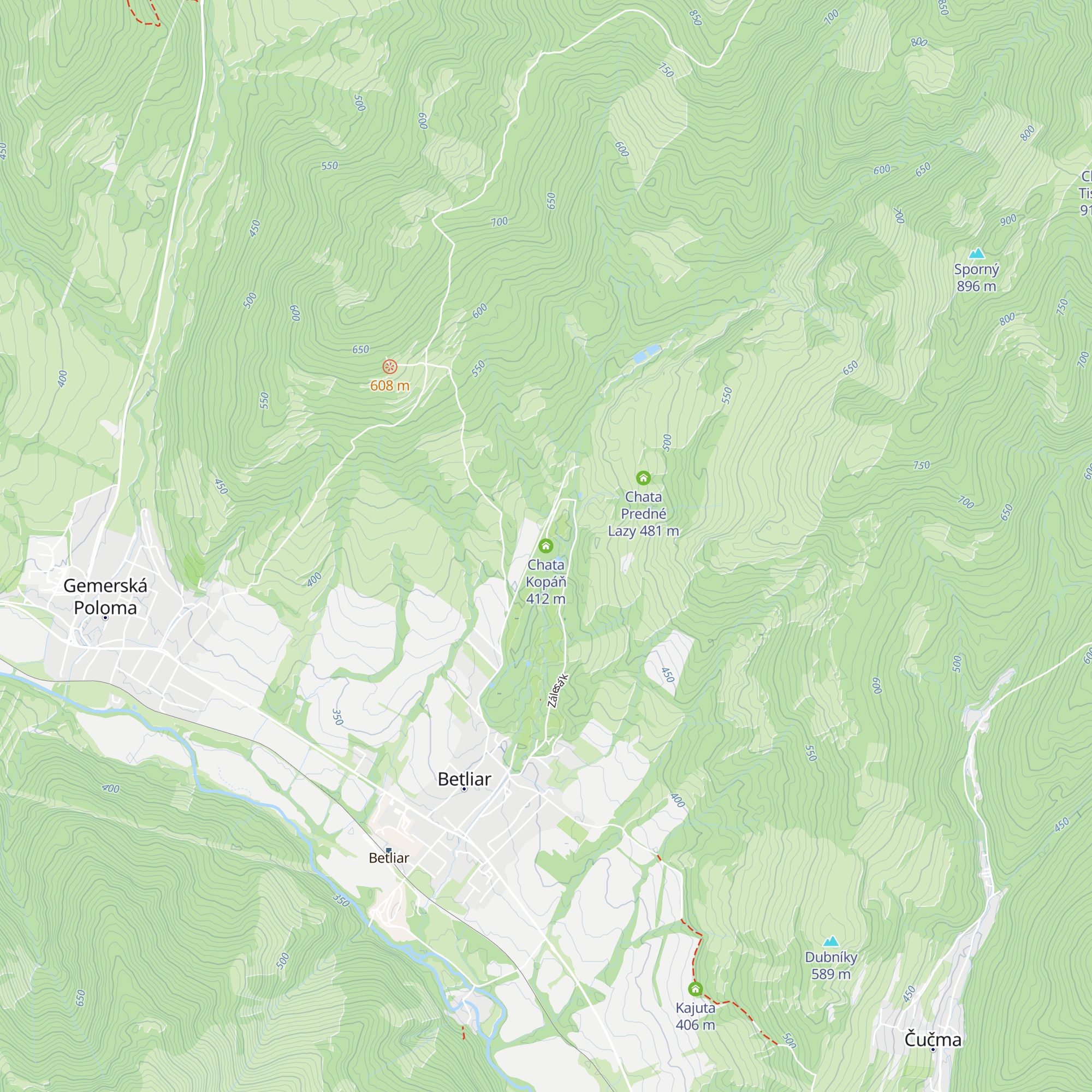 Chata Kopáň map