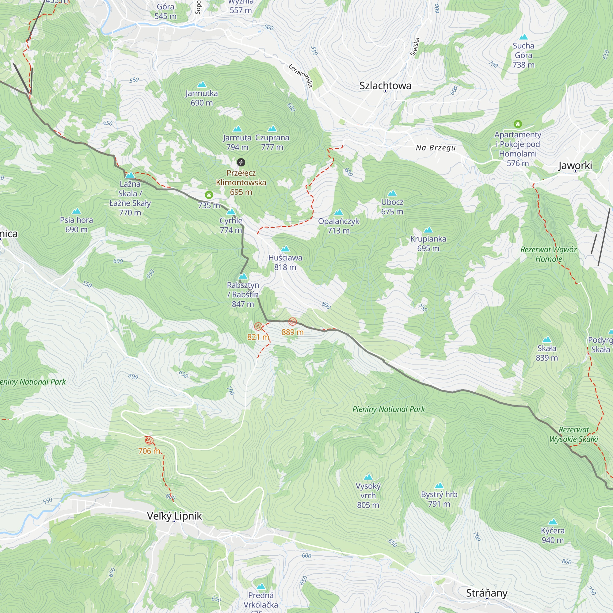 Bacówka map
