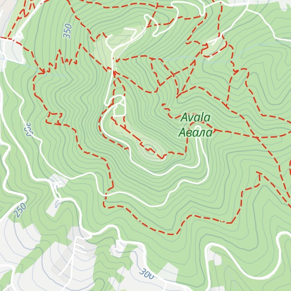 Map of Avala
