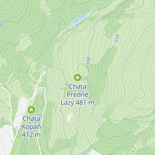 Map of Chata Predné Lazy