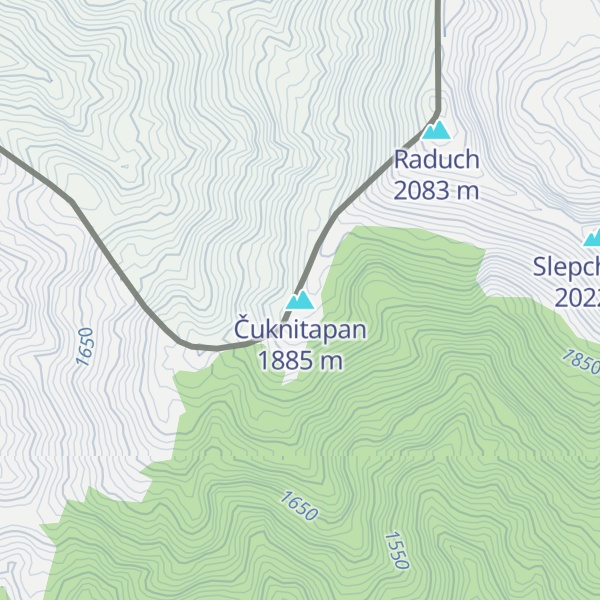 Map of Čuknitapan