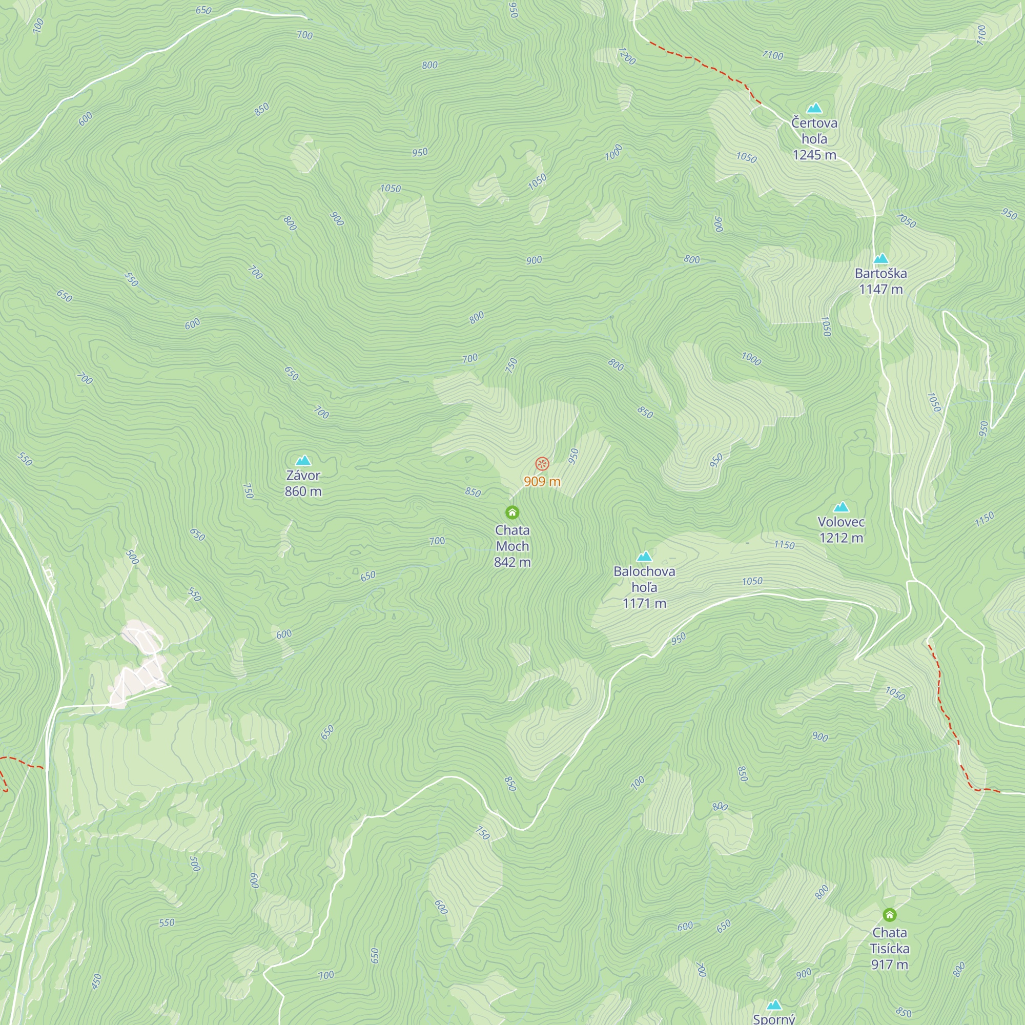 Chata Moch map