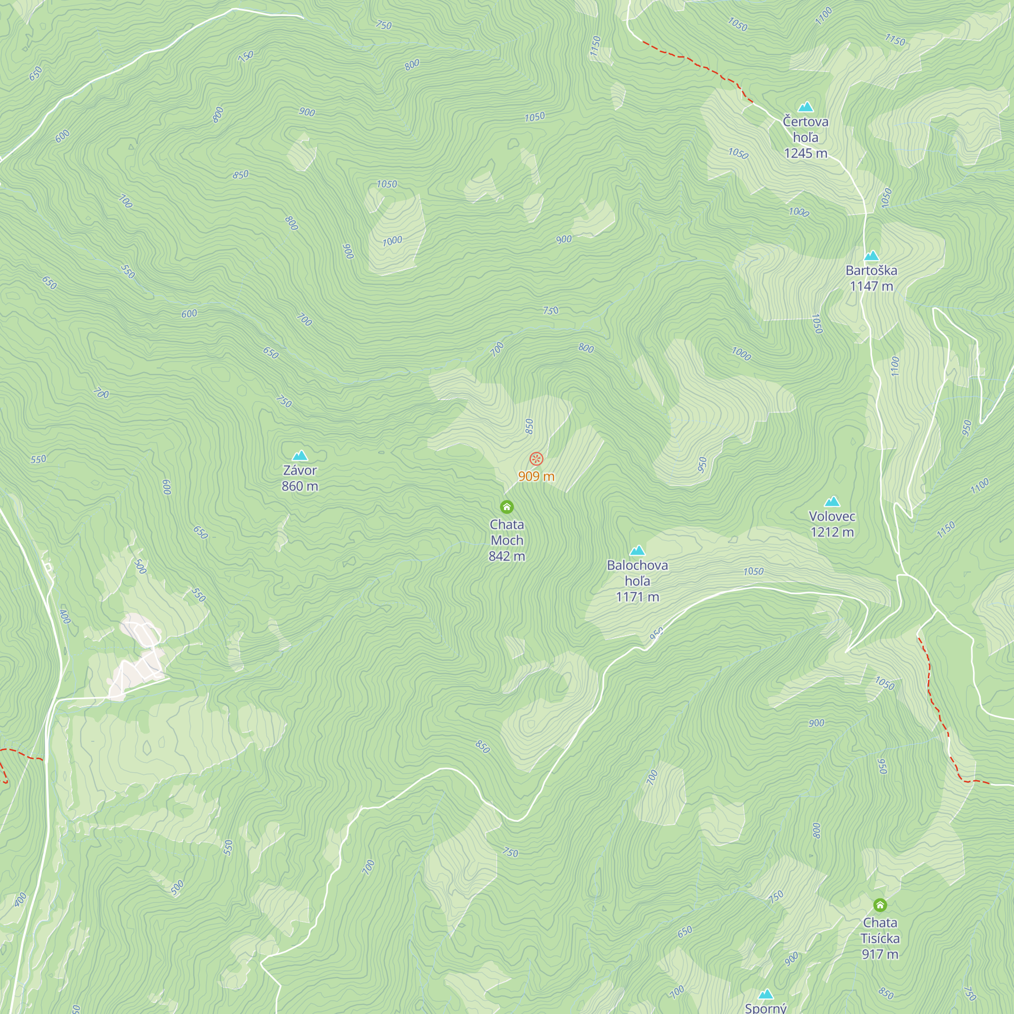 Chata Moch map