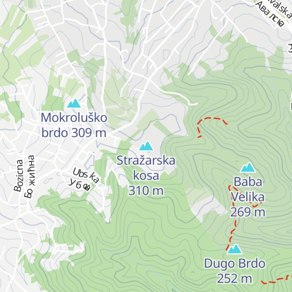 Map of Stražarska kosa