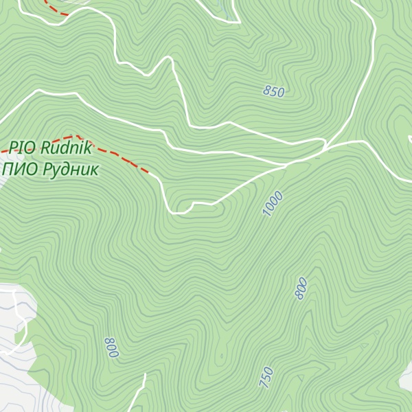 Map of Srednji Šturac