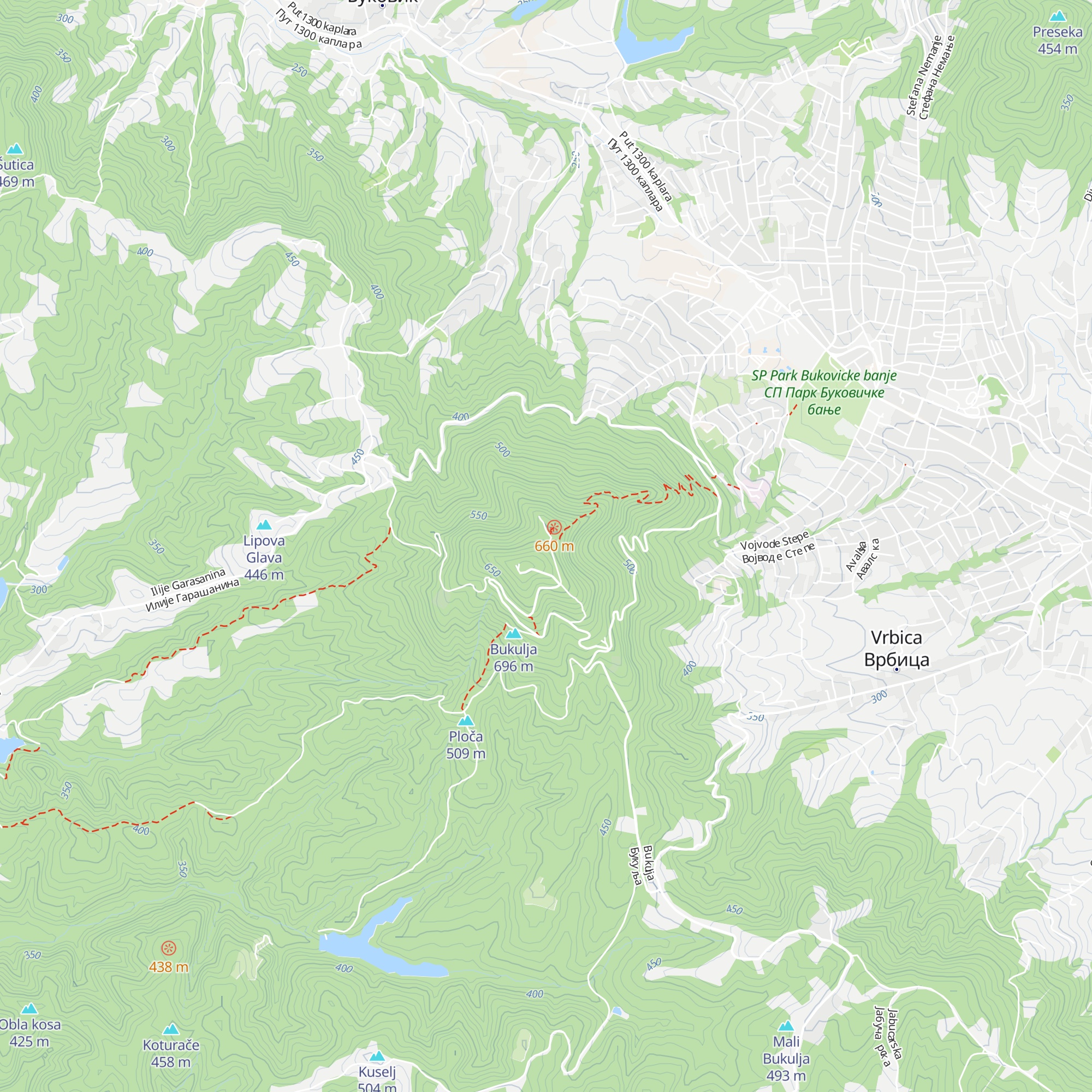 Planinarsko sklonište „Bukulja” map
