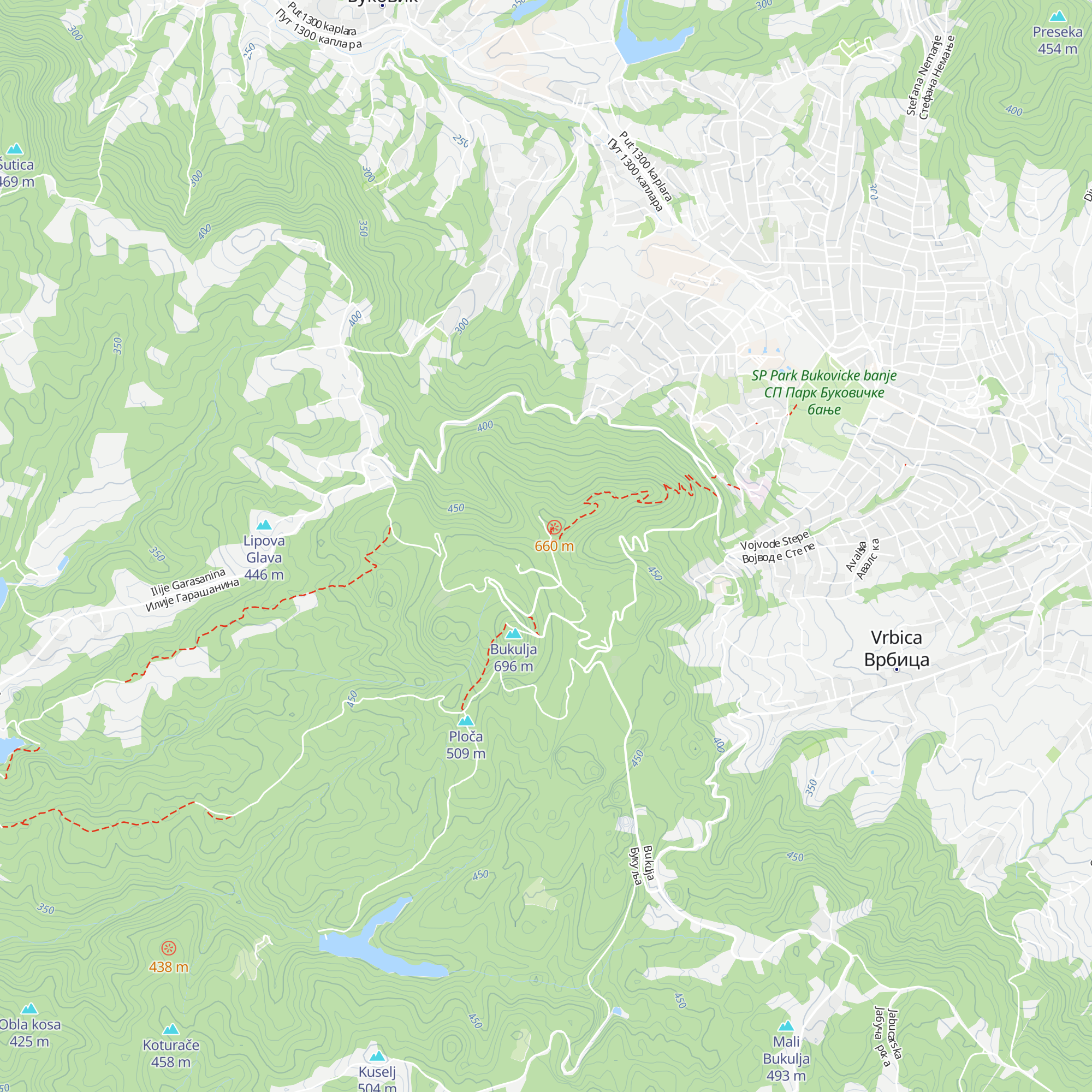Planinarsko sklonište „Bukulja” map