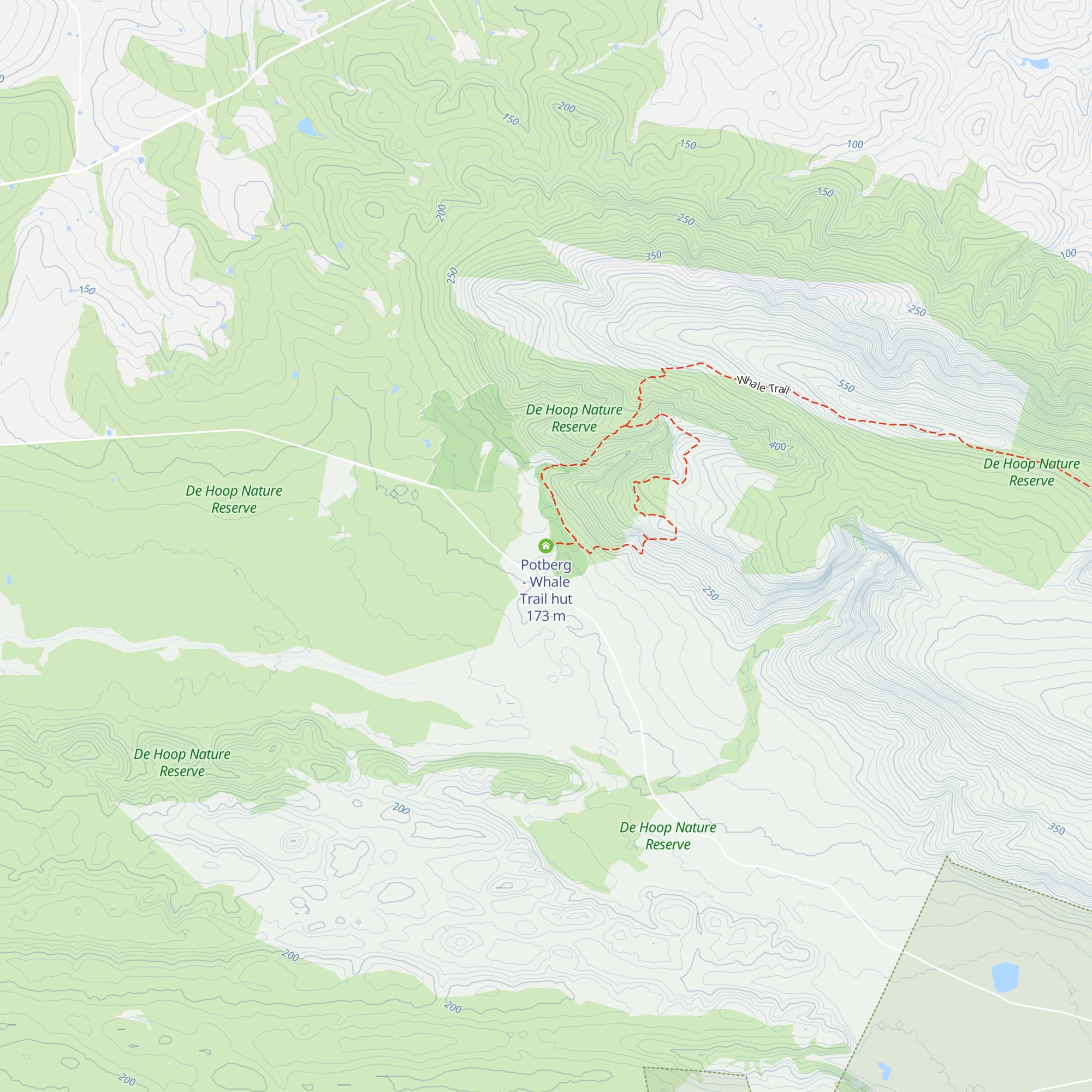 Potberg - Whale Trail hut map