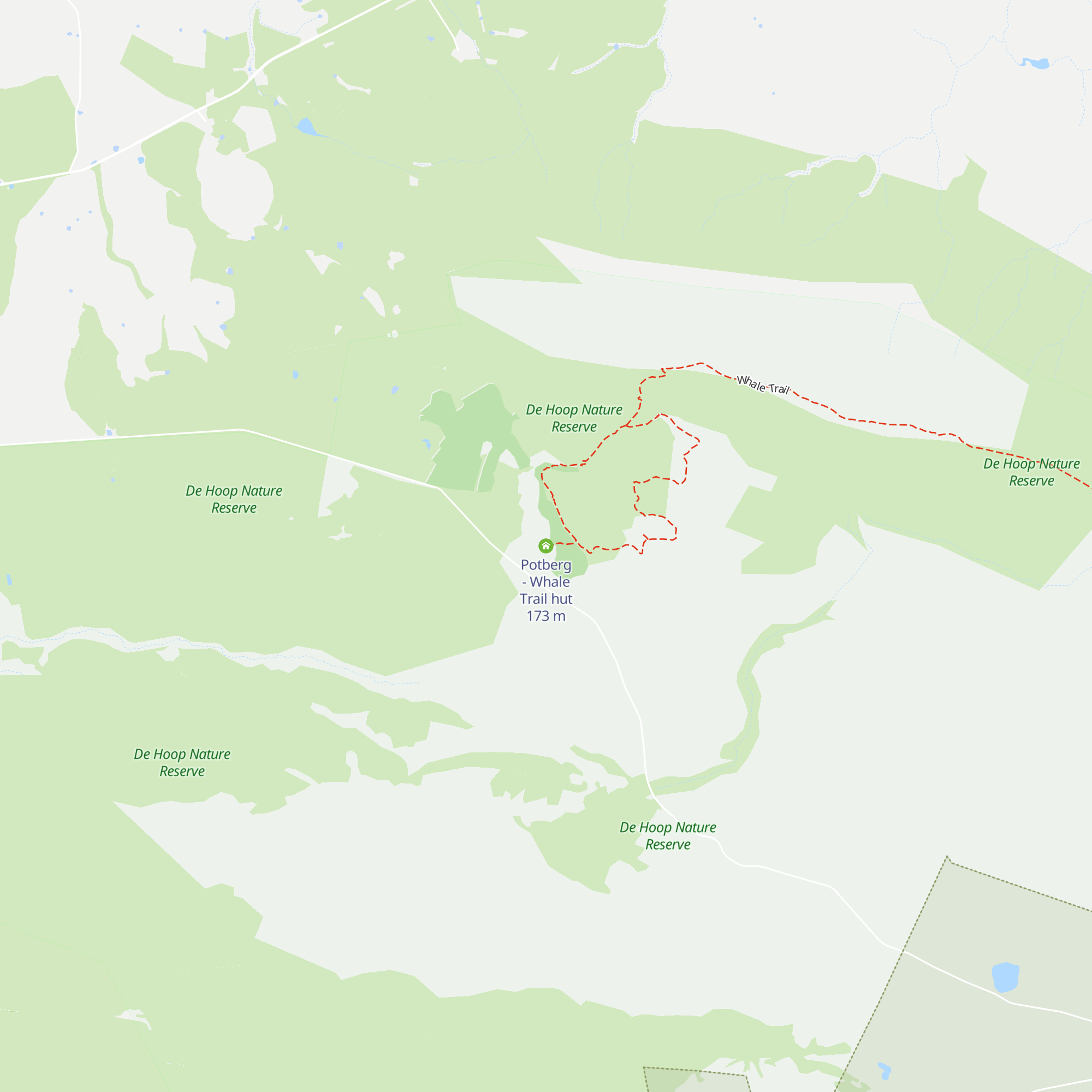 Potberg - Whale Trail hut map