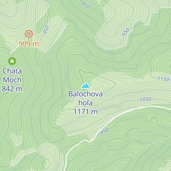Map of Balochova hoľa