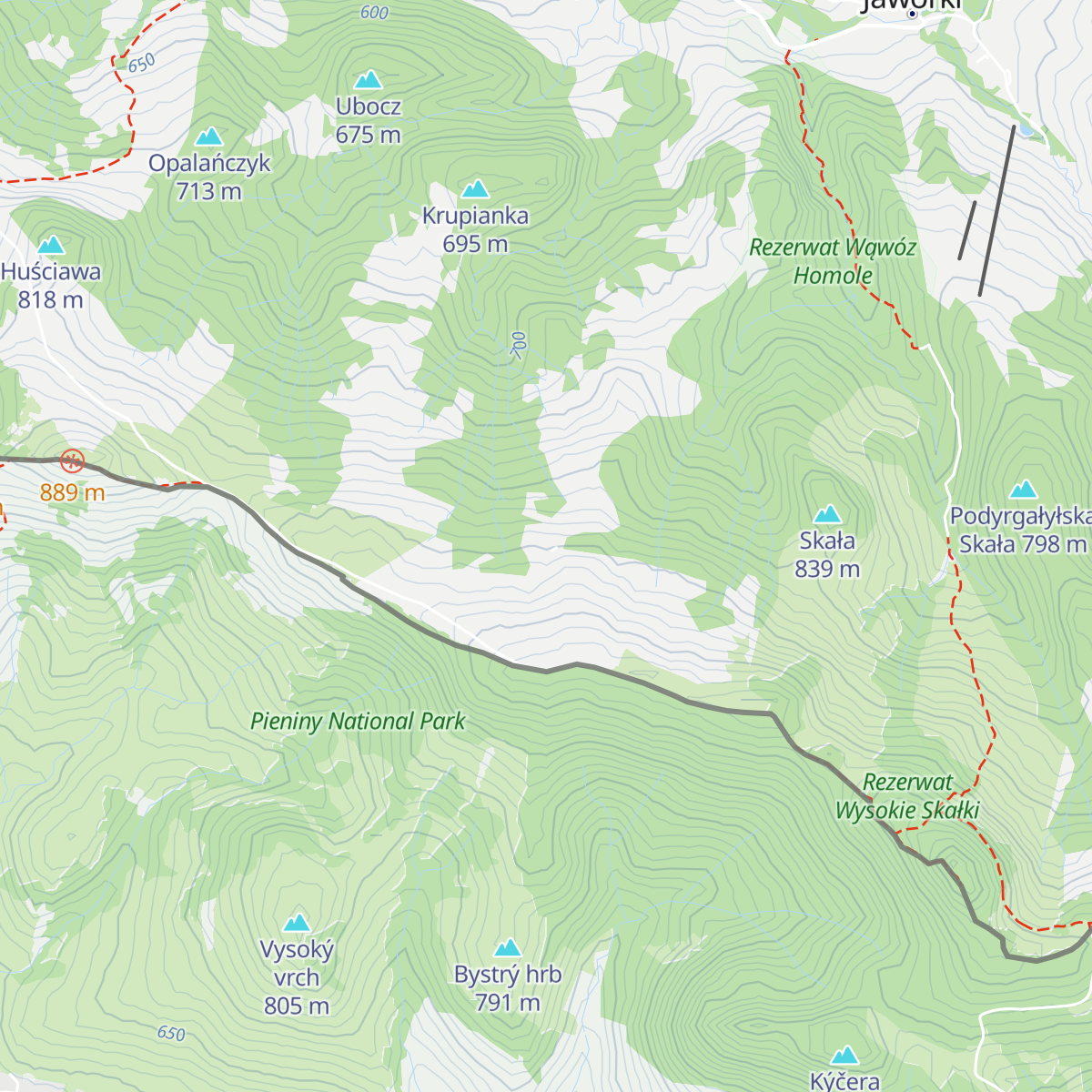 Schronisko pod Durbaszką map